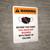 Warning: Face Mask Not Required with Proof of Vaccine Beyond This Point with Icon Portrait - Wall Sign