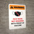 Warning: Face Mask Not Required with Proof of Vaccine with Icon Portrait - Wall Sign