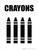 Crayons with Icon Portrait - Wall Sign