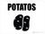Potatos with Icon Landscape - Wall Sign