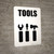 Tools with Icon Portrait - Wall Sign