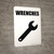 Wrenches with Icon Portrait - Wall Sign