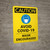 Caution: Avoid Covid-19 Mask Encouraged - Wall Sign