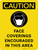 Caution: Face Coverings Encouraged In This Area - Wall Sign