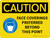 Caution: Face Coverings Preferred Beyond This Point Landscape - Wall Sign
