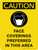 Caution: Face Coverings Preferred In This Area - Wall Sign