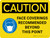 Caution: Face Coverings Recommended Beyond This Point Landscape - Wall Sign