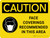 Caution: Face Coverings Recommended In This Area Landscape - Wall Sign