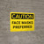 Caution: Face Masks Preferred Landscape - Wall Sign