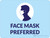 Face Mask Preferred Horizontal With Icon - Wall Sign