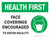 Health First: Face Coverings Encouraged To Enter Facility With Icon - Wall Sign