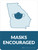 Masks Encouraged Georgia State Outline - Wall Sign