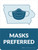 Masks Preferred Iowa State Outline - Wall Sign