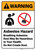 Warning: Breathing Asbestos Dust May Be Hazardous To Health - Wall Sign