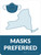 Masks Preferred New York State Outline - Wall Sign