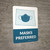 Masks Preferred North Dakota Outline - Wall Sign