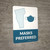 Masks Preferred Vermont State Outline - Wall Sign