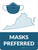 Masks Preferred Virginia State Outline - Wall Sign
