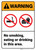 Warning: No Smoking Eating Drinking in This Area - Wall Sign