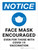 Notice: Face Mask Encouraged Even For Those With Covid-19 Vaccination - Wall Sign