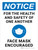 Notice: For The Health And Safety Of One Another Face Mask Encouraged - Wall Sign With Icon - Wall Sign