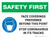 Safety First: Face Coverings Preferred Beyond This Point Stop Coronavirus - Wall Sign