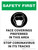 Safety First: Face Coverings Preferred In This Area Stop Coronavirus - Wall Sign