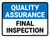 Quality Assurance: Final Inspection Landscape - Wall Sign