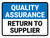 Quality Assurance: Return to supplier Landscape - Wall Sign