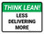 Think Lean: Less Delivering More Landscape - Wall Sign