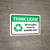 Think Lean: Recyclable Plastic Banding Only Landscape - Wall Sign