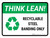 Think Lean: Recyclable Steel Banding Only Landscape - Wall Sign