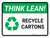 Think Lean: Recycle Cartons Landscape - Wall Sign
