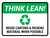 Think Lean: Reuse Cartons and Packing Material When Possible Landscape - Wall Sign