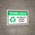 Think Lean: Use Smallest Carton Feasible Landscape - Wall Sign