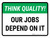 Think Quality: Our Jobs Depend On It Landscape - Wall Sign