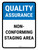 Quality Assurance: Non-Conforming Staging Area Portrait - Wall Sign