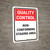 Quality Control: Non-Conforming Staging Area Portrait - Wall Sign
