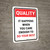 Quality: It Happens When You Care Enough Portrait - Wall Sign