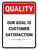 Quality: Our Goal Is Customer Satisfaction Portrait - Wall Sign