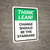 Think Lean: Change Should Be The Standard Portrait - Wall Sign