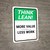 Think Lean: More Value Less Work Portrait - Wall Sign