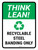 Think Lean: Recyclable Steel Banding Only Portrait - Wall Sign