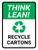 Think Lean: Recycle Cartons Portrait - Wall Sign