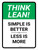 Think Lean: Simple is Better Portrait - Wall Sign