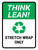 Think Lean: Stretch Wrap Only Portrait - Wall Sign