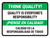 Think Quality: Quality Is Everyone's Responsibility Bilingual Spanish Landscape - Wall Sign