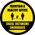 Maintain A Healthy Office Social Distancing Encouraged Circular - Floor Sign
