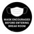 Mask Encouraged Before Entering Break Room Black Round - Floor Sign
