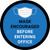 Mask Encouraged Before Entering Office Blue With Icon Circular - Floor Sign